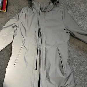 calvin klein men’s reflective slim fit raincoat